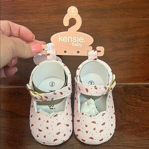Kensie Baby Pink Watermelon Print Shoes